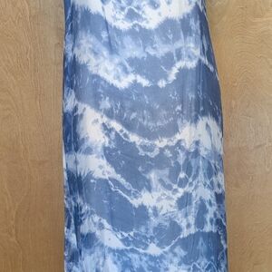 Bella Umbra Blue and White Tie-Dye Maxi Dress